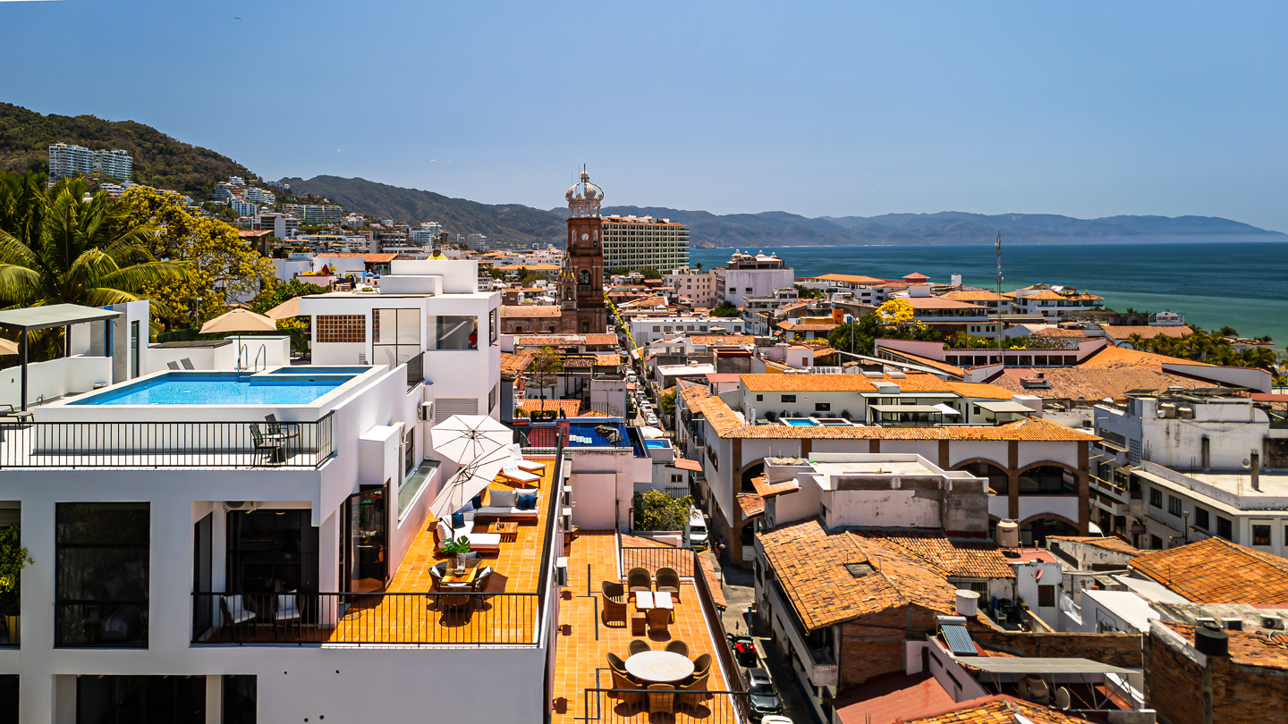 Golden hour over Puerto Vallarta's El Centro